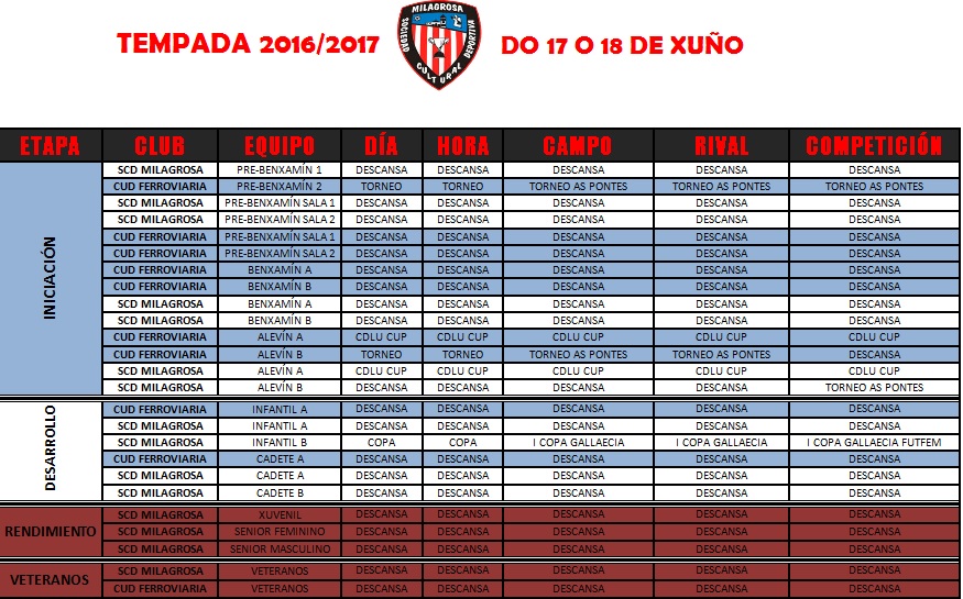 horarios 17 al 18 del 6