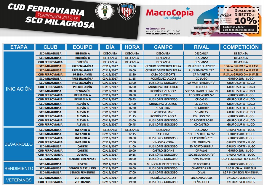 horarios ultimo noviembre