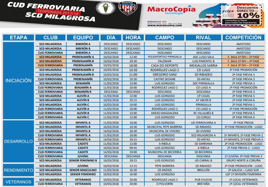 horarios 10 y 11