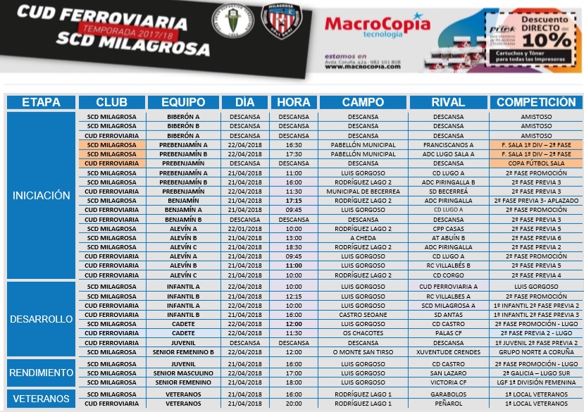horarios 21 y 22