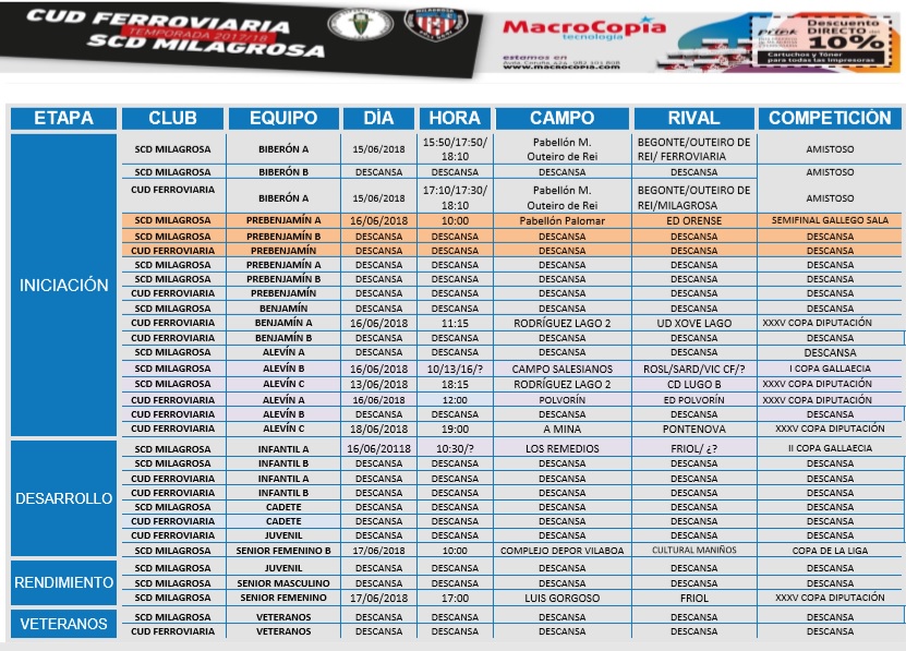 horarios 16 y 17